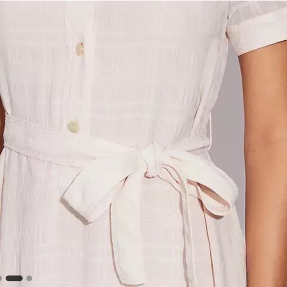 Coach Plaid tie front dress, pink. Size M - Picture 8 of 8